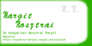 margit nosztrai business card